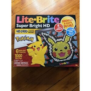 Lite Brite Super Bright HD Pokemon Pikachu Light Art Toy 1000 Pegs Box Set